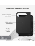 Kryt Epico UNUM SlimAramid Mag+ iPhone Duo Qi2 & MagSafe kompatibilní, černá
