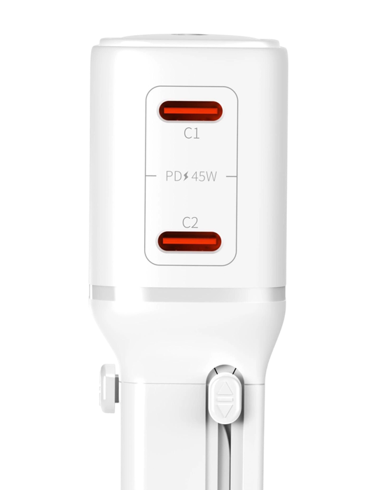 Cestovní nabíječka do sítě 3mk InCharge Globe 45W, bílá