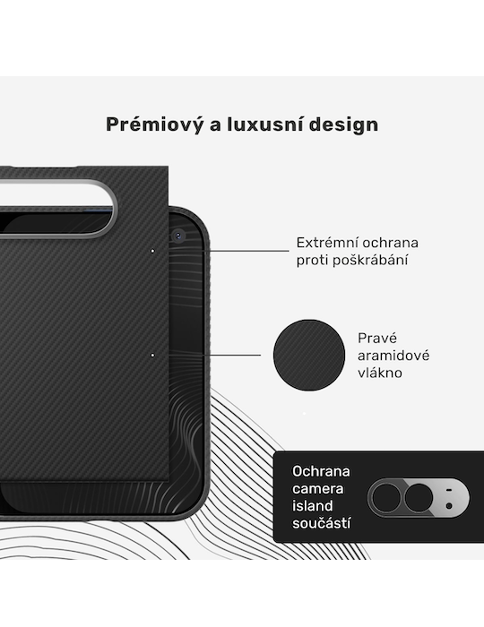 Kryt Epico UNUM SlimAramid Mag+ iPhone Duo Qi2 & MagSafe kompatibilní, černá