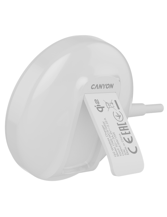 Bezdrátová nabíječka Canyon 15W Qi2, bílá