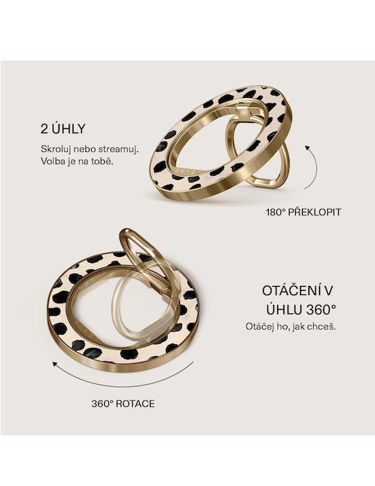 Držák Ring Almond Gold, barevné (potisk)