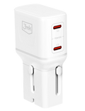 Cestovní nabíječka do sítě 3mk InCharge Globe 45W, bílá