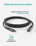 Kabel UltraLink 240W 1.5m USB-C, černá