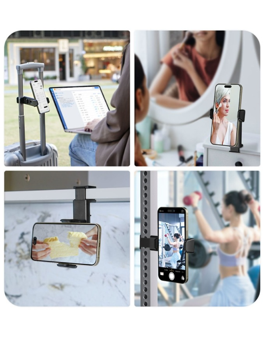 Univerzální držák smartphonů Swissten s čelisťovým uchycením, černá