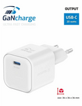 Nabíječka Swissten GaN 1x USB-C 20W, bílá