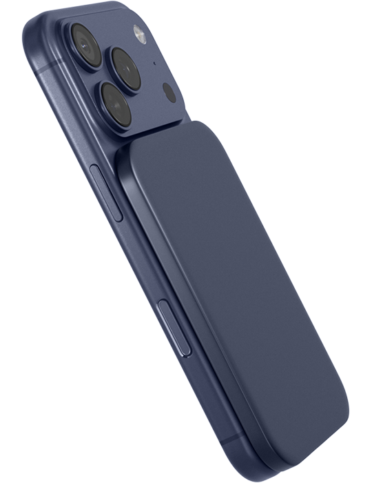 Hliníková bezdrátová powerbanka Slim 3000mAh Mag+, modrá