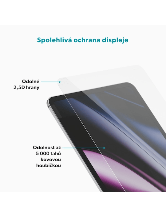 Epico ochranné sklo s jednokrokovým papírovým aplikátorem proti prachu iPad Air 13” (M2-M4), čirá