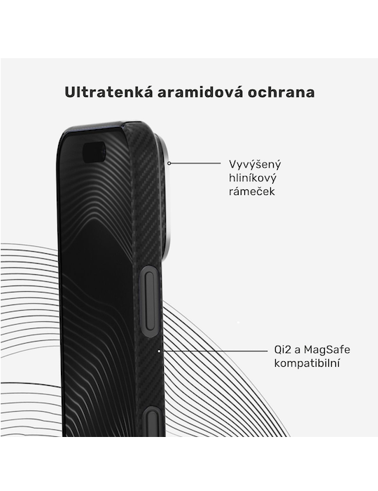 Kryt Epico UNUM SlimAramid Mag+ iPhone 17 Pro Max/18 Pro Max, černá