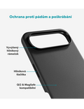 Kryt Epico Leather Pro Mag+ iPhone Air Qi2 & Magsafe kompatibilní, černá