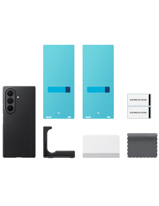 Kryt Carbon s magnetickým úchytem pro Samsung Galaxy Z Fold 8 Ultra, černá
