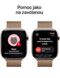 Apple Watch Series 10 GPS + Cellular 42mm zlaté titanové pouzdro se zlatým Milánským tahem, zlatá - Milánský tah