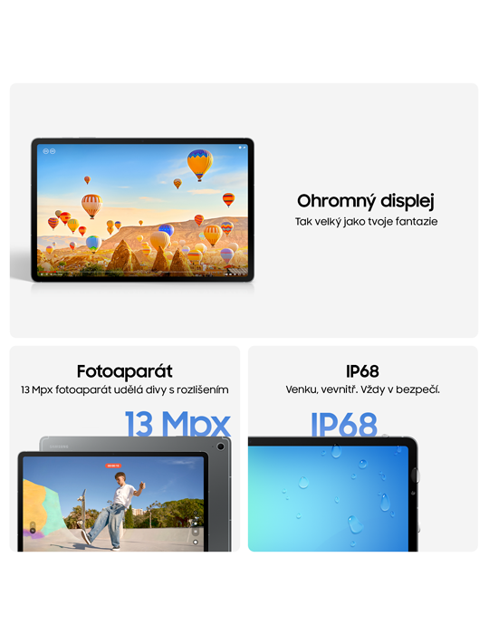 Samsung Galaxy Tab S10 FE+ 5G 128GB, šedá