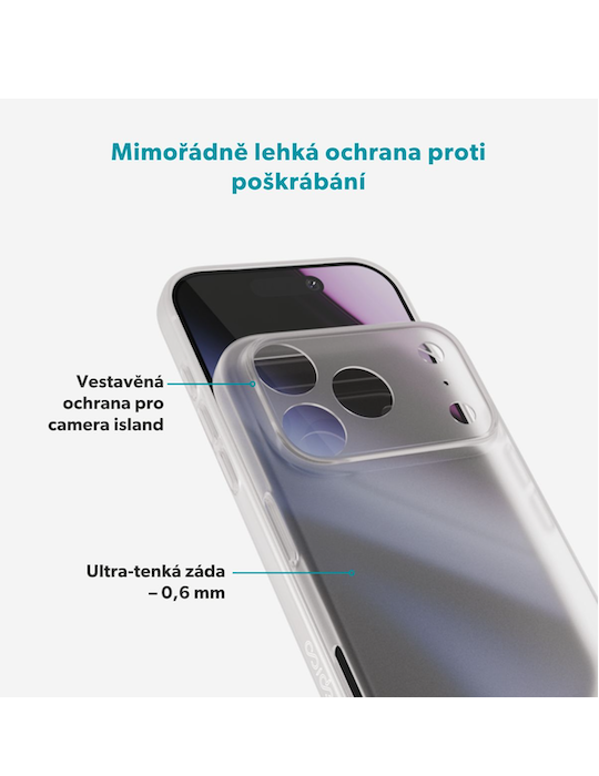 Epico AirMatte Ultralehký kryt iPhone 17 Pro Max/18 Pro Max, bílá