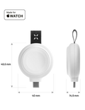 Nabíječka FIXED Orb pro Apple Watch s rychlonabíjením, bílá