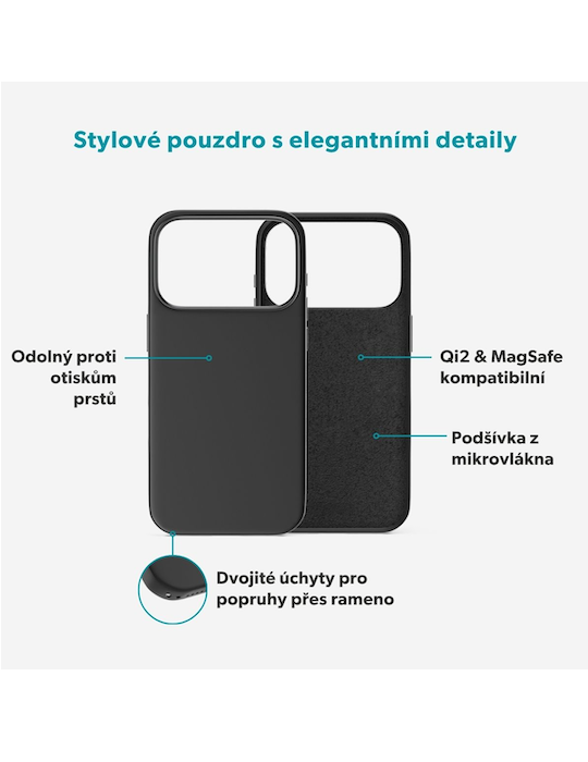 Kryt Epico Silicone Pro Mag+ iPhone 17 Pro Max/18 Pro Max, černá
