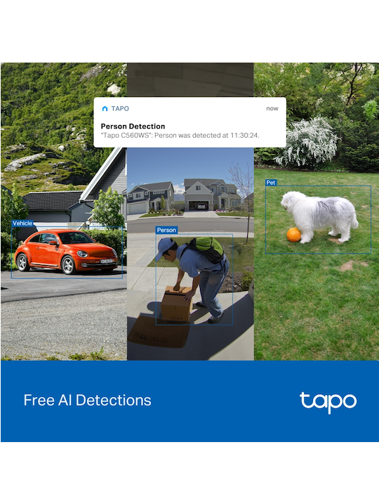 Venkovní otočná bezpečnostní Wi-Fi kamera Tapo C560WS, bílá