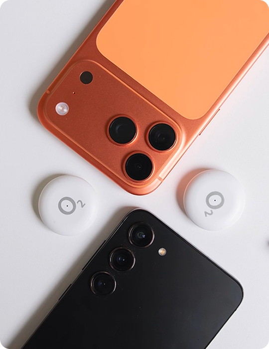 Lokalizační čip O2 tag 2v1 pro Apple i Android 3ks, bílá