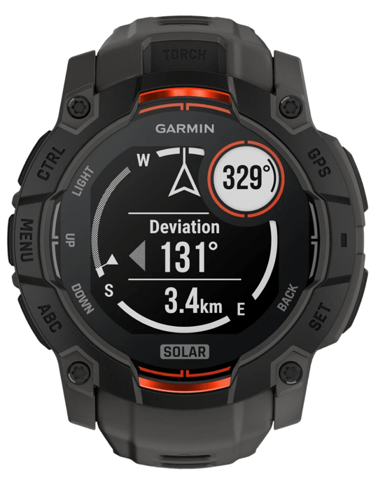 Hodinky Garmin Instinct 3 Solar 50mm, černá