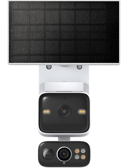 Sada solárně napájené bezpečnostní Wi-Fi kamery se dvěma objektivy a funkcí Pan/Tilt Tapo C645D KIT, bílá
