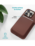 Peněženka Epico Mag+ Leather Wallet, hnědá