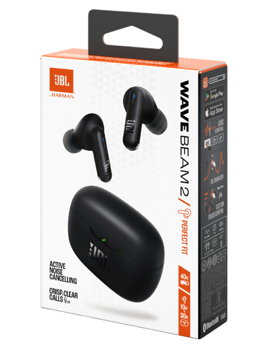 Sluchátka JBL Wave Beam 2, černá