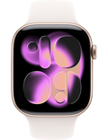 Apple Watch Series 11 GPS + Cellular 46mm růžově zlaté hliníkové pouzdro se světle ruměným sportovním řemínkem S/M, růžová