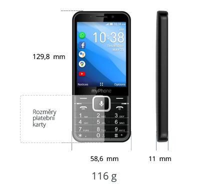 myPhone Up Smart, černá