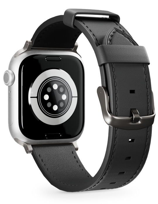 Řemínek Apple Watch Leather 42/44/45/46/49 mm, černá