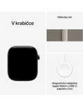 Apple Watch Series 12 GPS + Cellular 46mm, Titan přírodní/přírodní milánský S/M