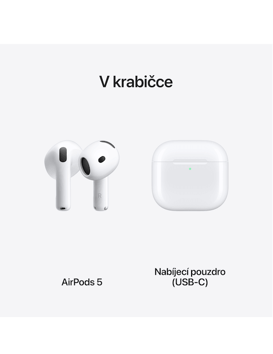 Sluchátka Apple AirPods 5, bílá