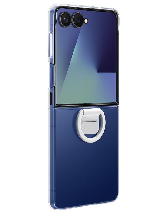 Kryt s držákem na prst Samsung Galaxy Z Flip7, transparent