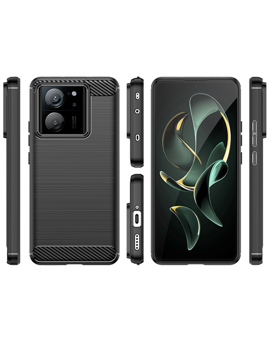 Kryt Carbon Xiaomi 13T/13T Pro 5G, černá