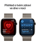 Apple Watch Series 10 GPS + Cellular 42mm přírodně titanové pouzdro, přírodní titan - Milánský tah