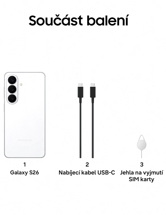 Samsung Galaxy S26 5G 512GB, bílá