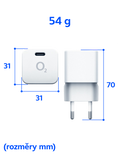 Nabíječka O2 USB-C 35W Power Delivery ECO, bílá