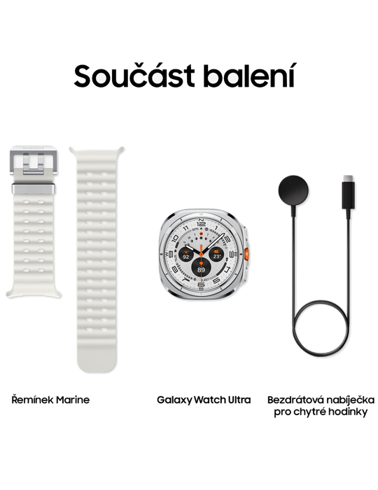 Samsung Galaxy Watch Ultra, bílá
