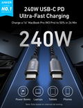 Nabíječka do sítě Anker 140W, 3xUSB-C, 1xUSB, šedá