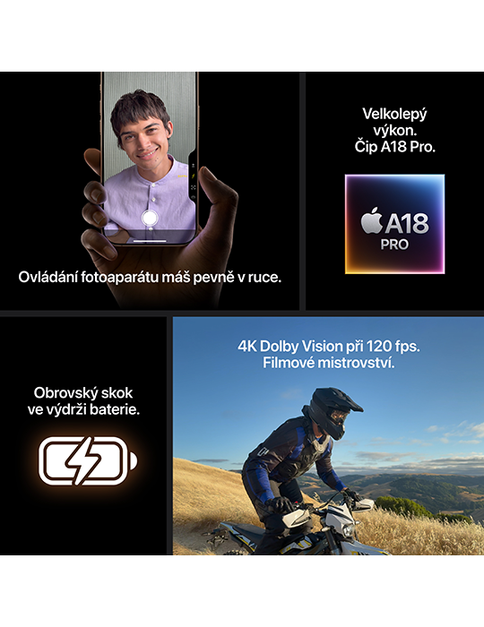 iPhone 16 Pro 128GB 5G, černý titan