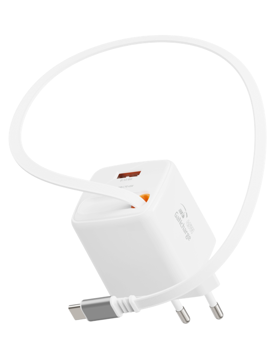 Nabíječka Swissten GaN 45W USB-A bílá, bílá