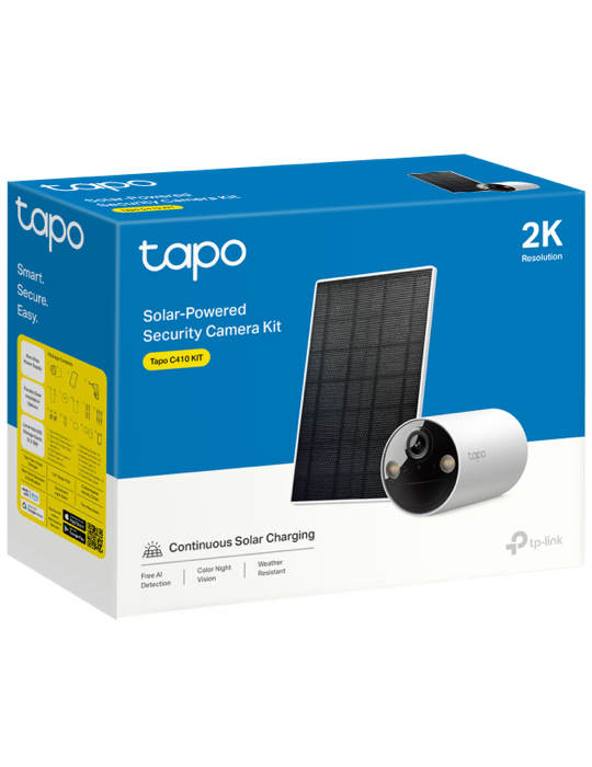 Cloudová kamera se solárním panelem Tapo C410 KIT, bílá