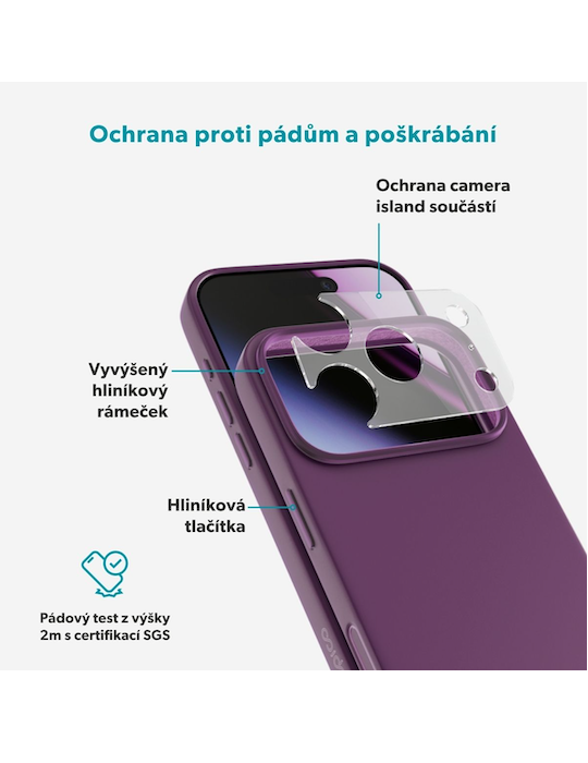 Kryt Epico Silicone Pro Mag+ iPhone 17 Pro/18 Pro, fialová