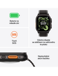 Apple Watch Ultra 3 GPS + Cellular 49mm černě titanové pouzdro s černým Oceánským řemínkem, černý titan