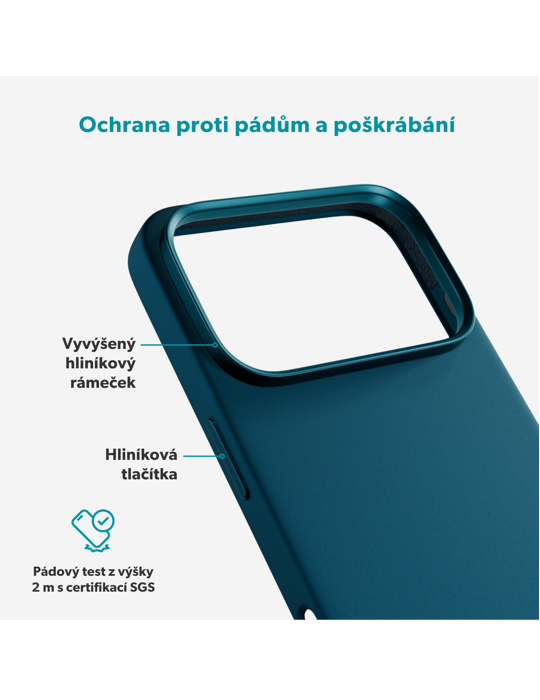Kryt Epico Silicone Pro Mag+ iPhone 17 Pro Max Qi2 & Magsafe kompatibilní, modrá