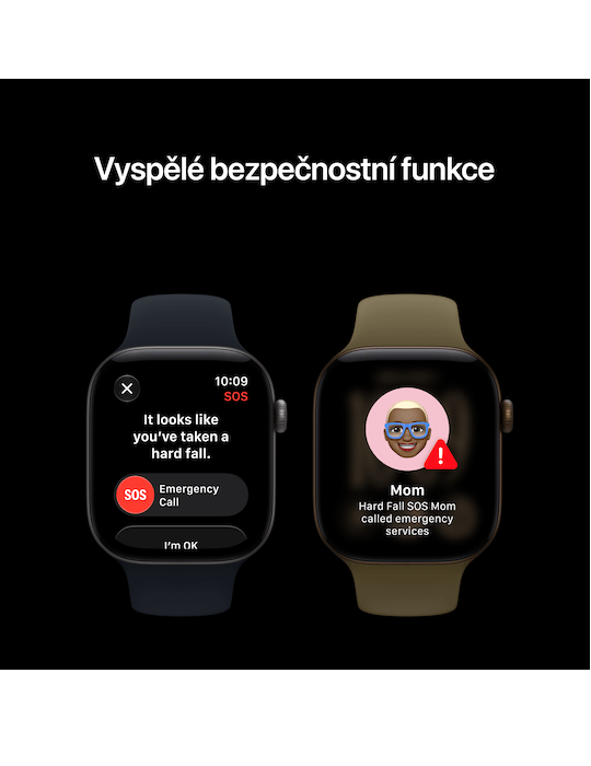 Apple Watch Series 12 GPS + Cellular 46mm, Titan zářivě zlatý/burg. červ. sport M/L