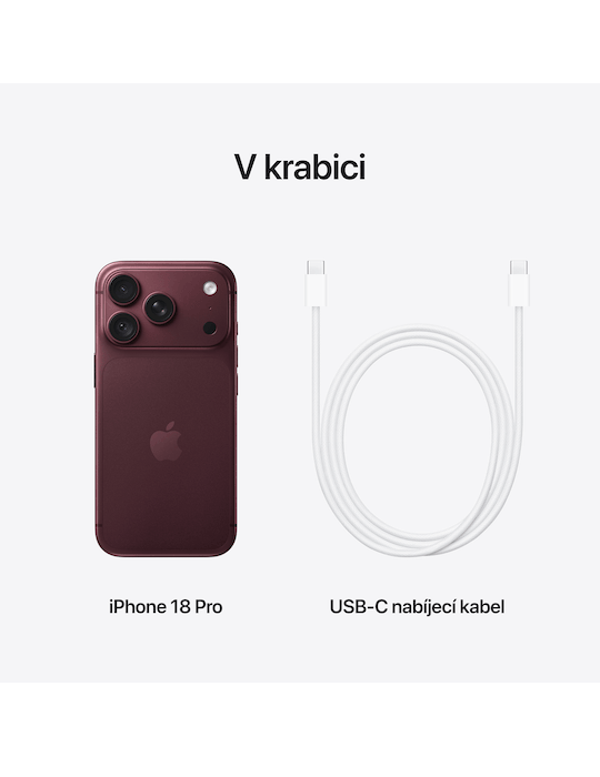 iPhone 18 Pro 5G 256GB, burgundsky červená