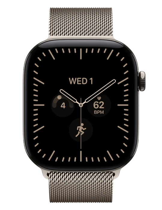 Apple Watch Series 12 GPS + Cellular 42mm, Titan přírodní/přírodní milánský