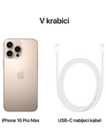 iPhone 16 Pro Max 256GB 5G, pouštní titan