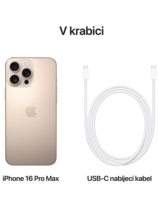 iPhone 16 Pro Max 256GB 5G, pouštní titan