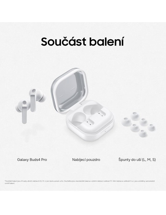 Sluchátka Samsung Galaxy Buds4 Pro, bílá