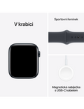 Apple Watch SE GPS + Cellular 44mm temně inkoustové hliníkové pouzdro, temně inkoustová - sportovní řemínek M/L